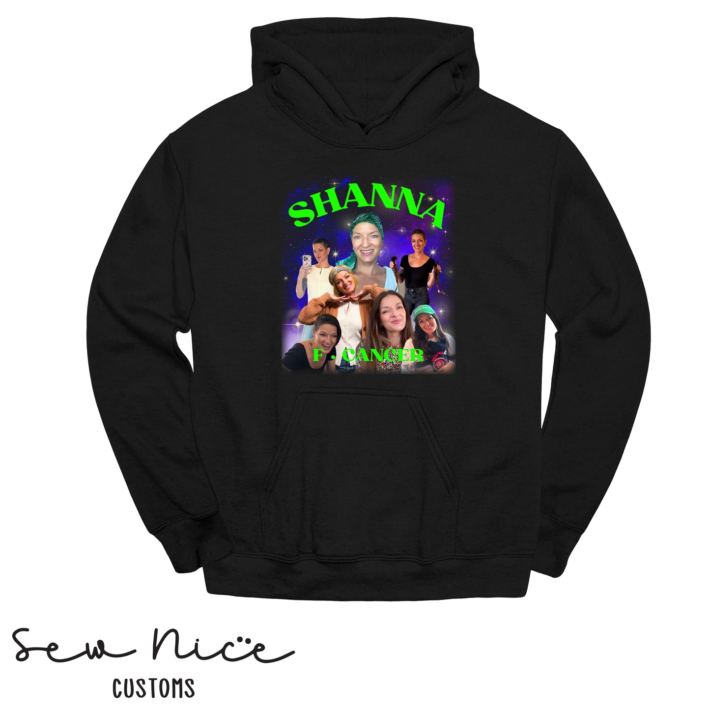 Shanna F-Cancer Collage Unisex Adult/Youth Hoodie
