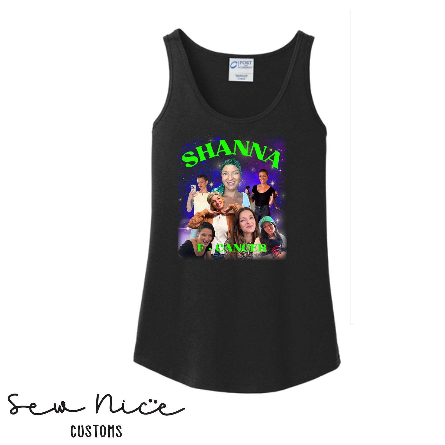 Shanna F-Cancer Collage Women's Tank Top