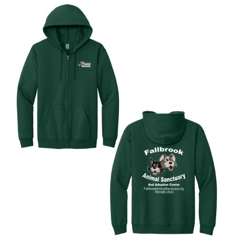 FAS ADULT Full Zip Sweatshirt - Left Chest/Back Design