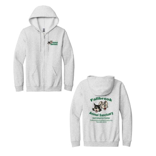 FAS ADULT Full Zip Sweatshirt - Left Chest/Back Design