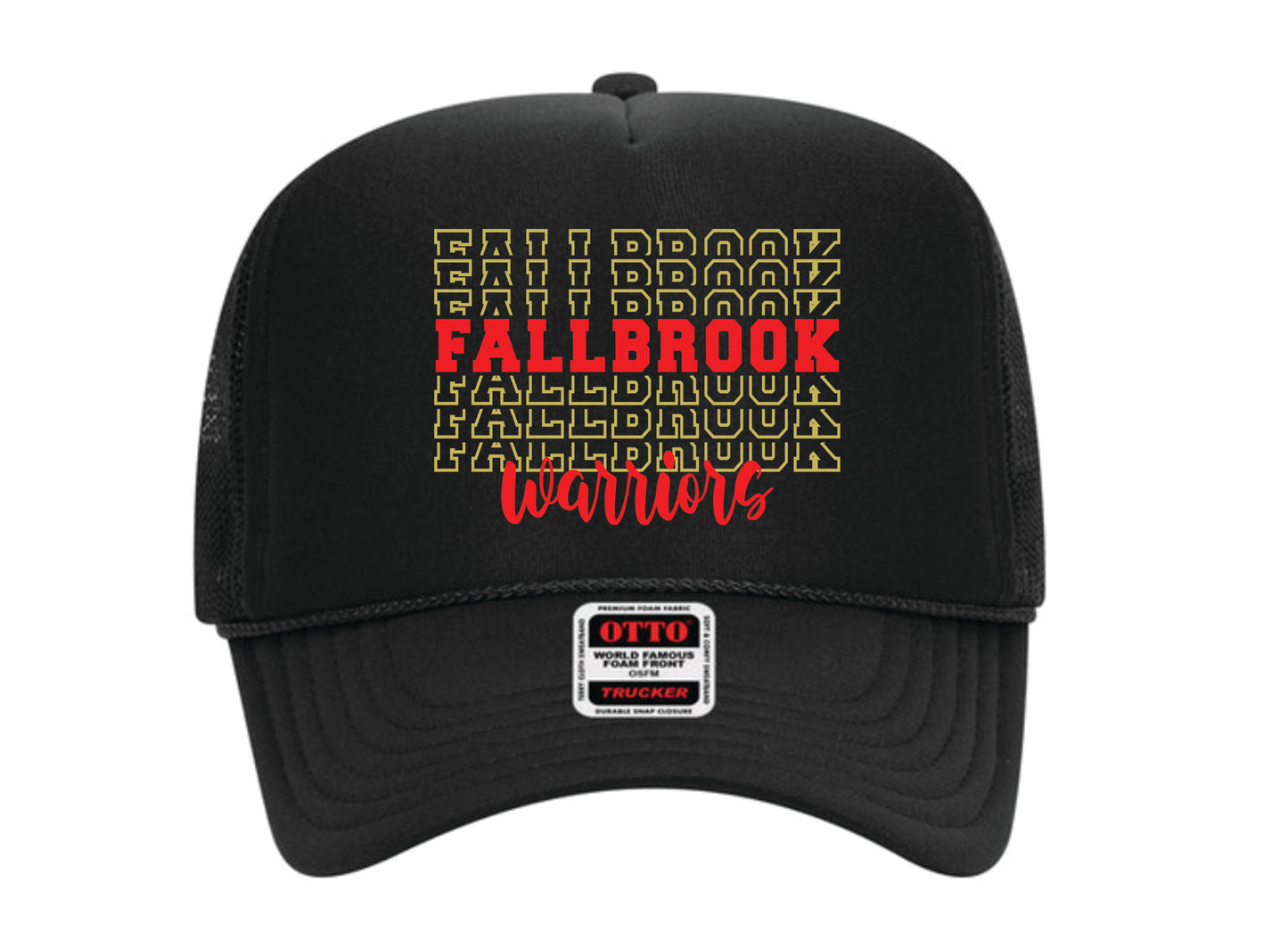 Fallbrook Stacked Design Foam Trucker Hat