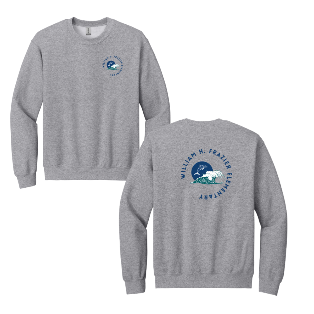 Frazier ADULT Left Chest/Back Design- Crewneck Sweatshirt