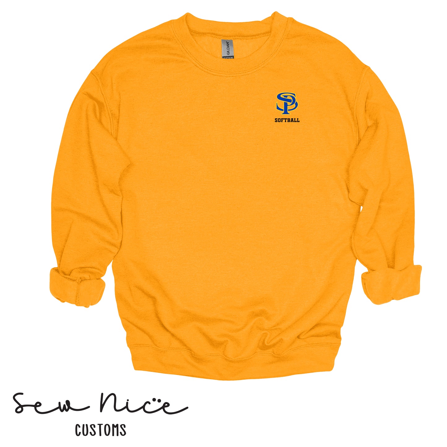 Embroidered SP Logo- Softball-Crewneck Sweatshirt