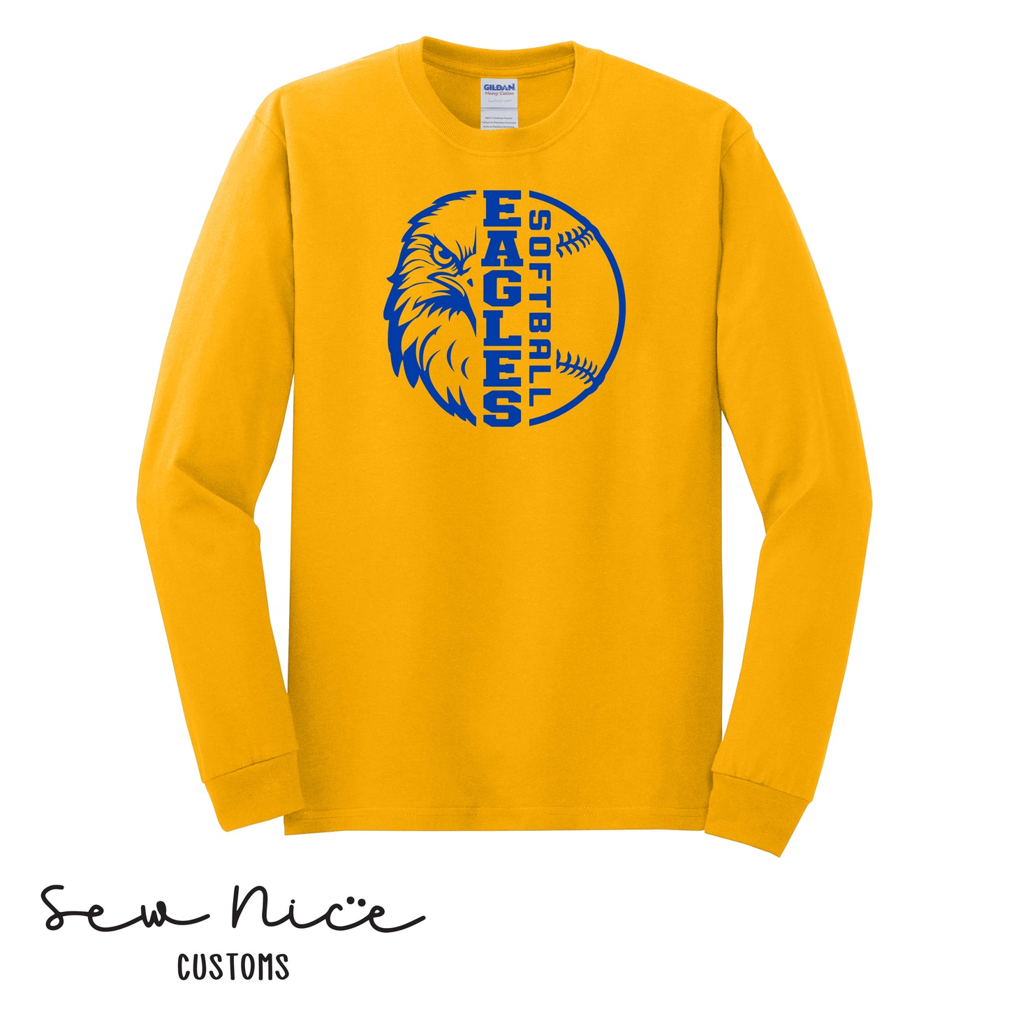 Eagles Face Softball- Long Sleeve Shirt