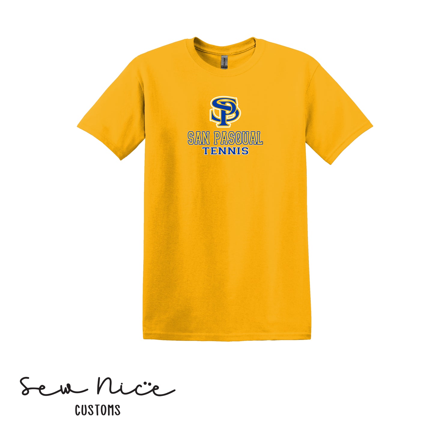 SP San Pasqual Tennis- Unisex Adult/Youth T-Shirt