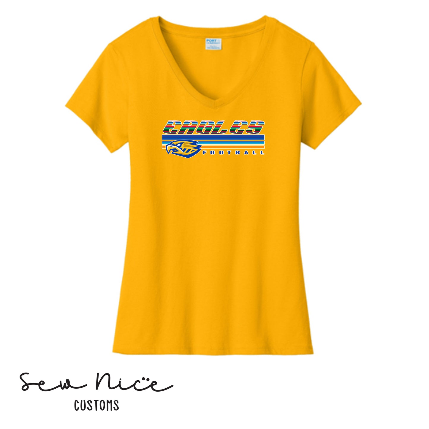 SP Serape Eagles Ladies V-Neck Shirt