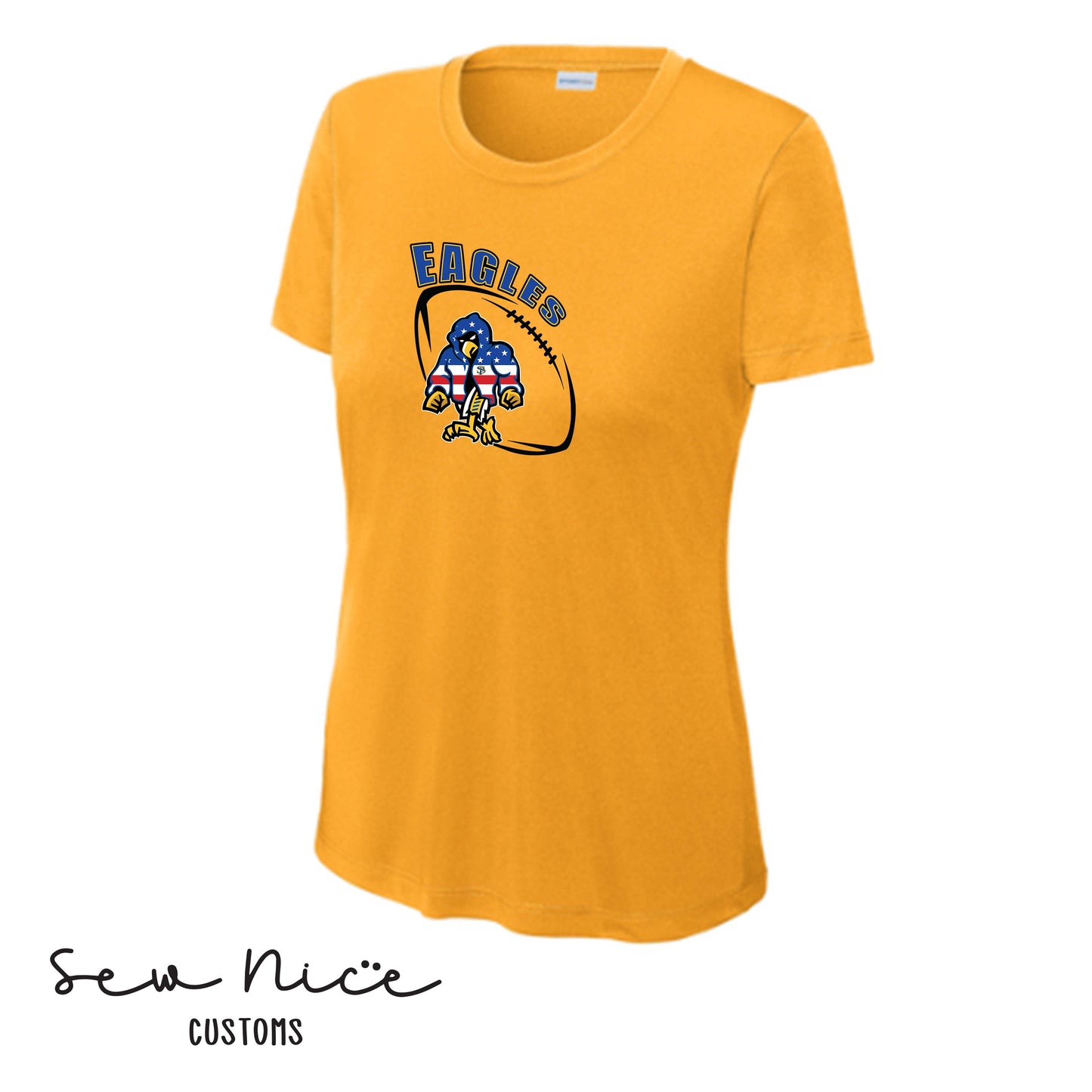 SP Eagles American Flag Robe- Ladies Dri Fit Shirt