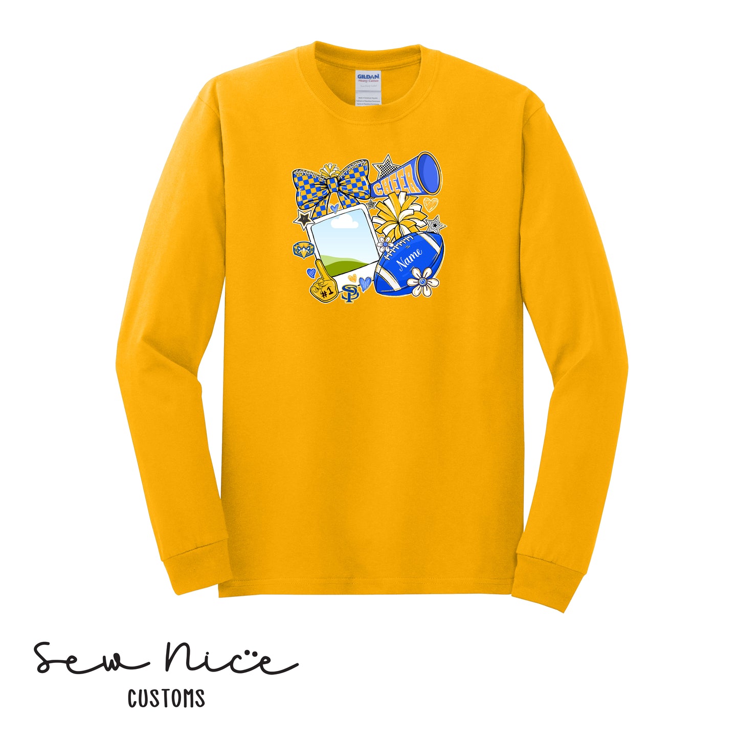 Custom SP Cheer Pic- Unisex Adult/Youth Long Sleeve Shirt