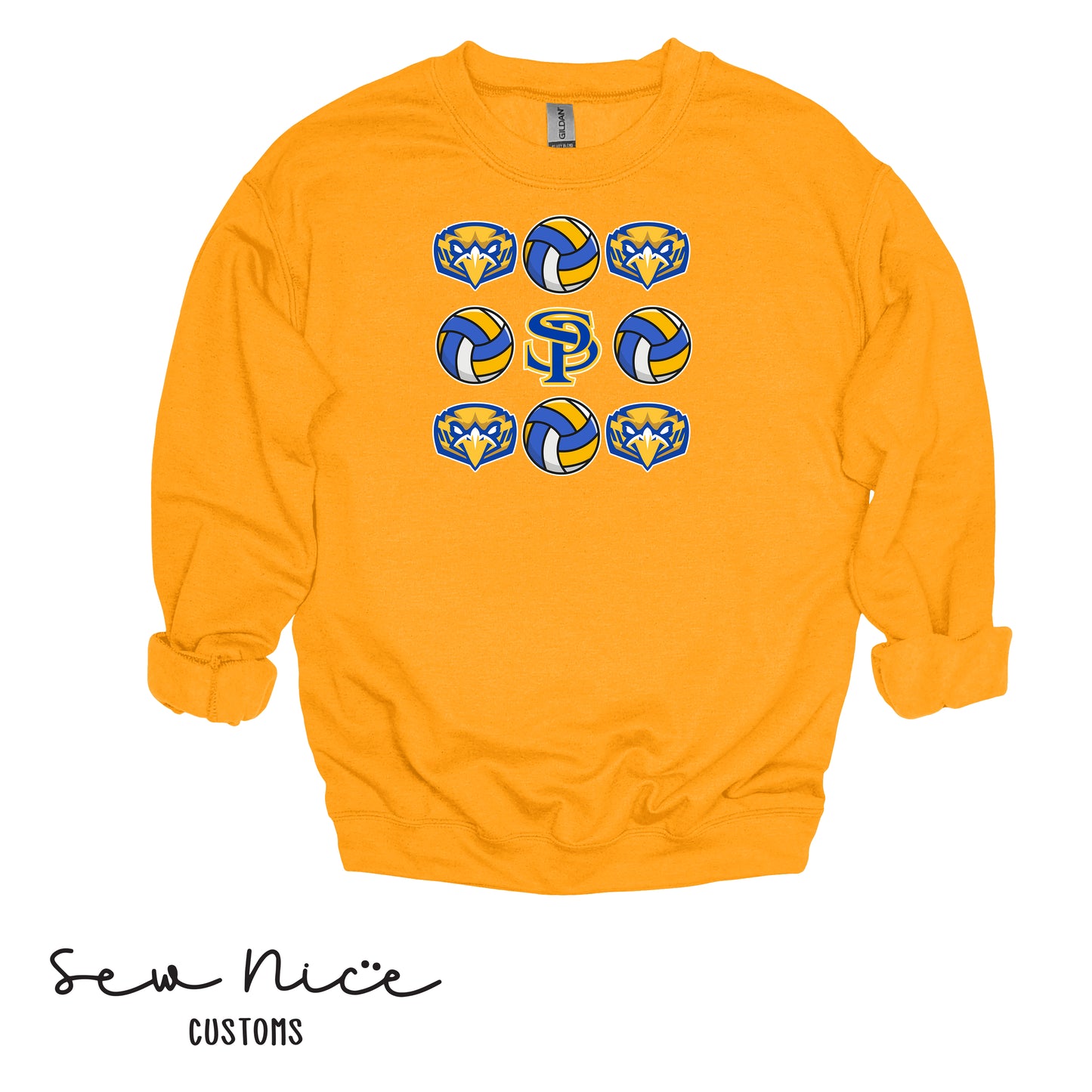 SP Mascot Volleyball Adult/Youth Unisex Crewneck Sweatshirt