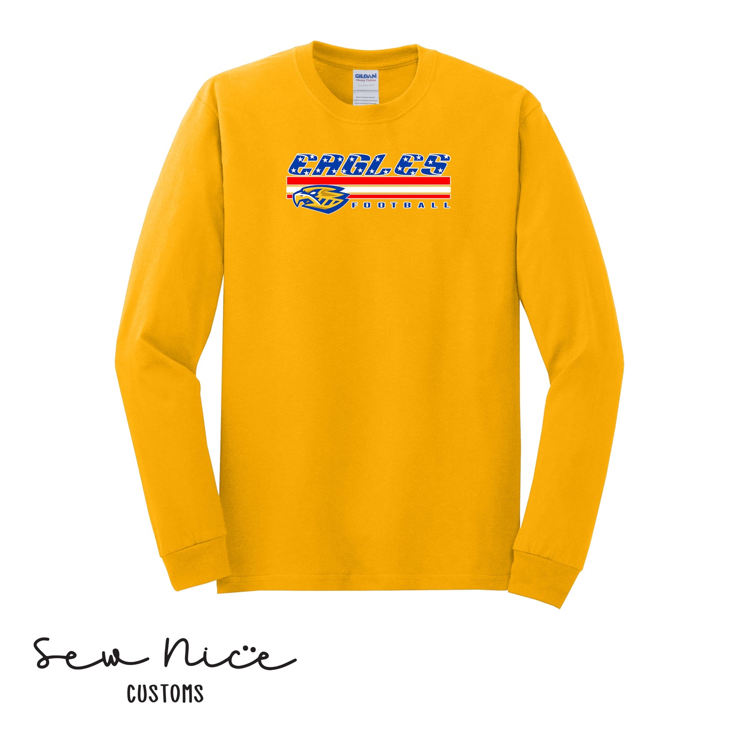 SP American Flag Eagles- Unisex Adult/Youth Long Sleeve Shirt