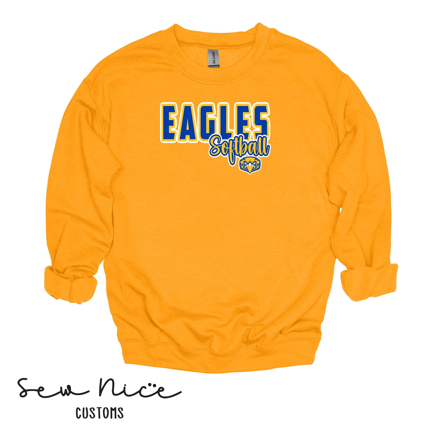 Eagles Softball Script- Crewneck Sweatshirt