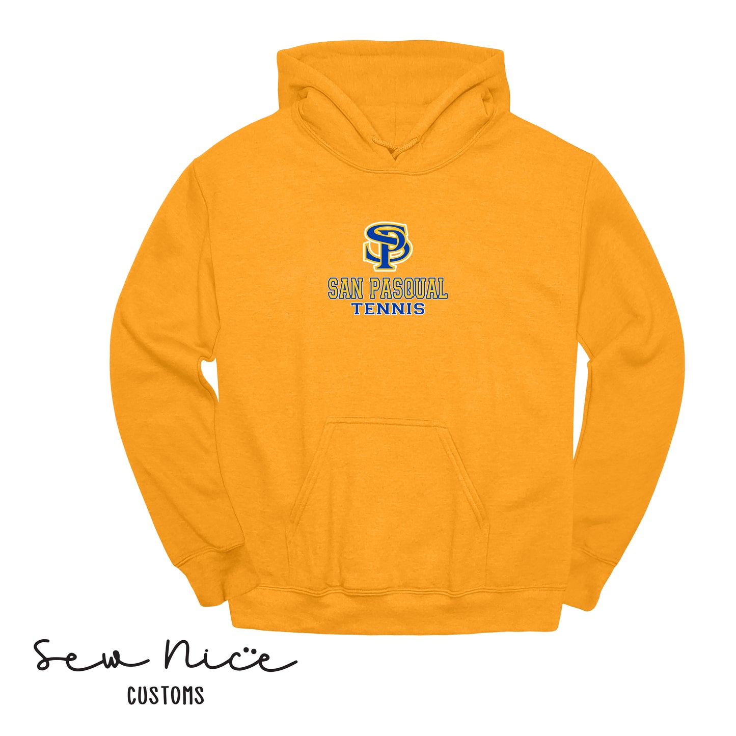 SP San Pasqual Tennis- Unisex Adult/Youth Hoodie
