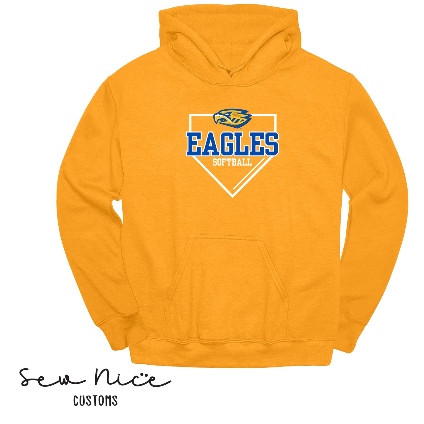 YOUTH Eagles Softball Plate- Hoodie