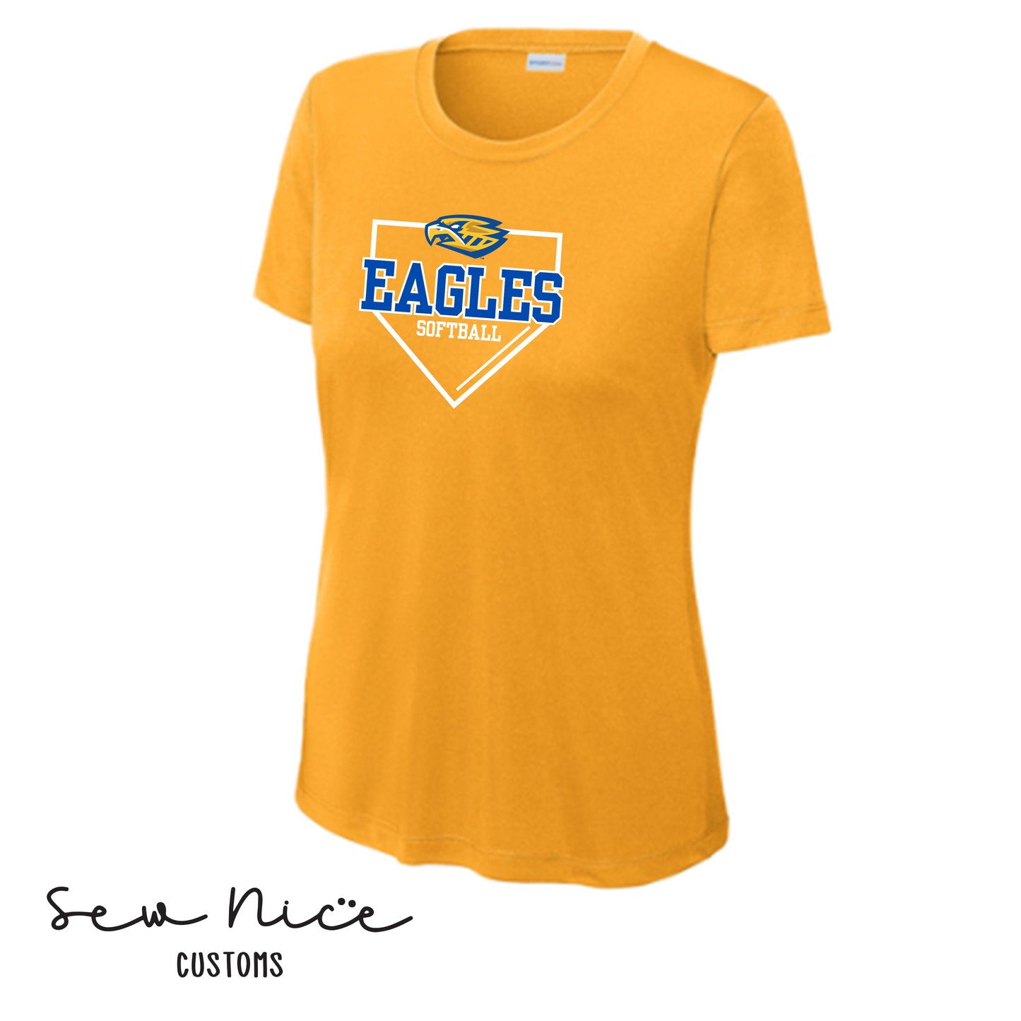 Eagle Softball Plate- LADIES Dri Fit Shirt