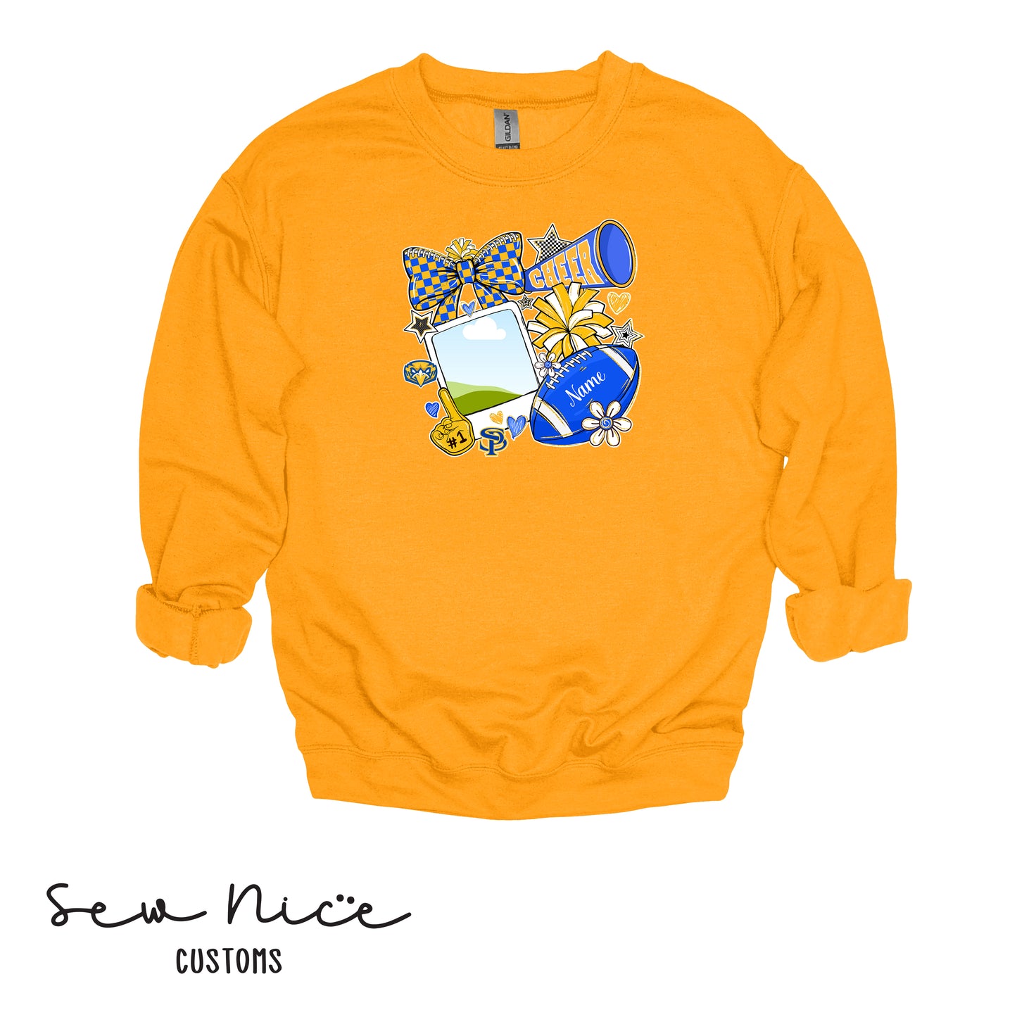 Custom SP Cheer Pic- Unisex Adult/Youth Crewneck Sweatshirt