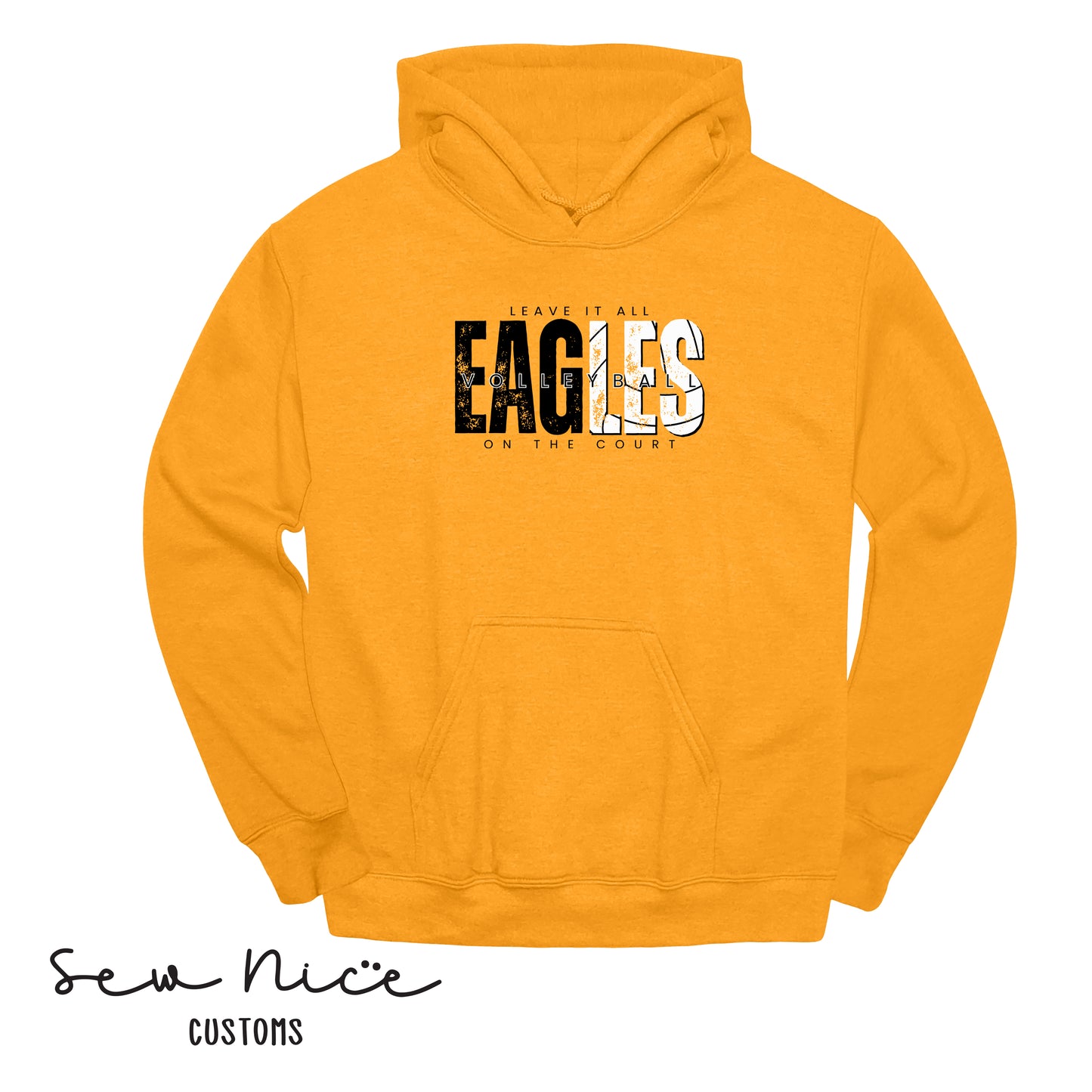 SP Eagles Volleyball-Leave It All On The Court- Adult/Youth Unisex Hoodie