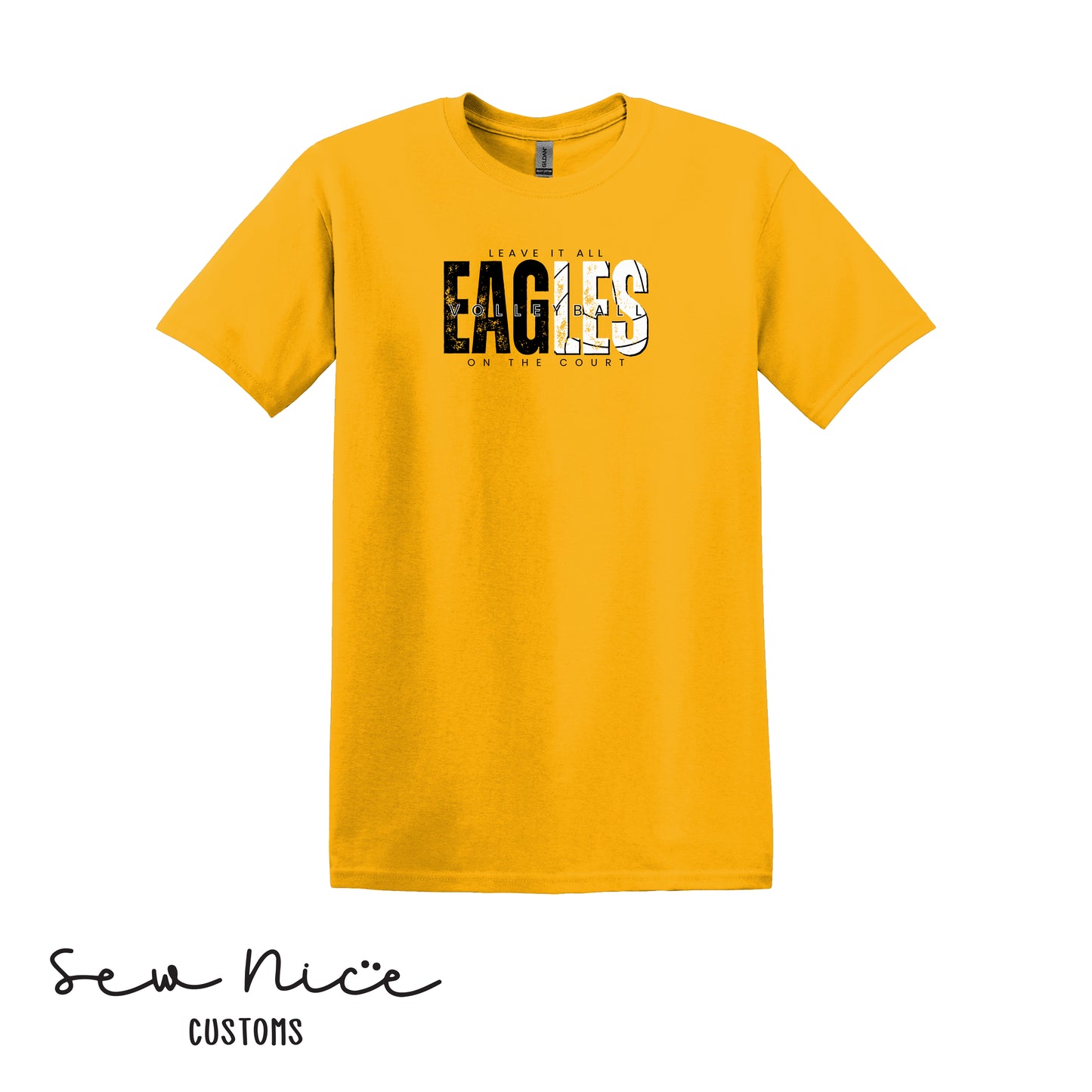 SP Eagles Volleyball- Leave It All On The Court- Adult/Youth Unisex T-Shirt