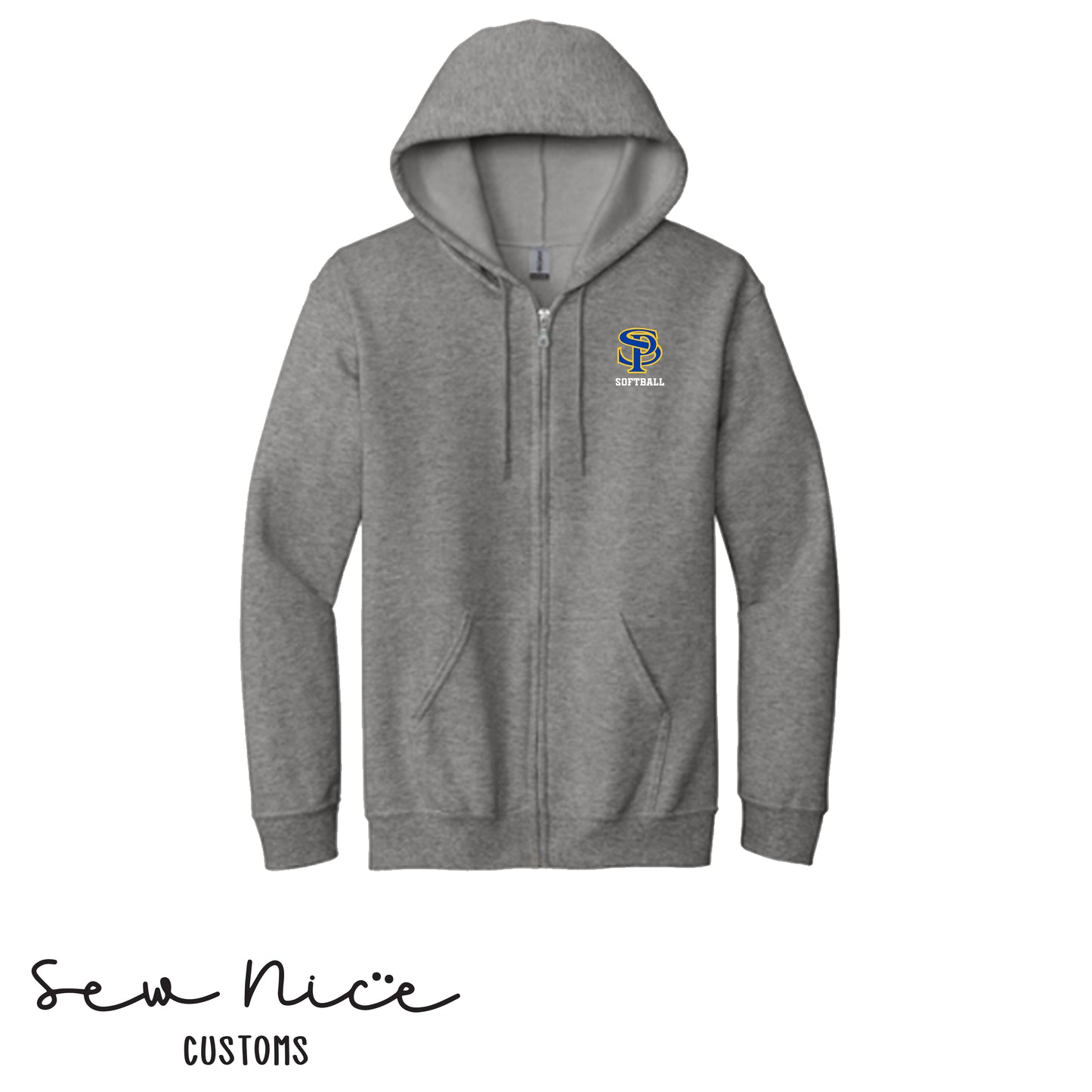 Embroidered SP Logo- Softball  - Full Zip