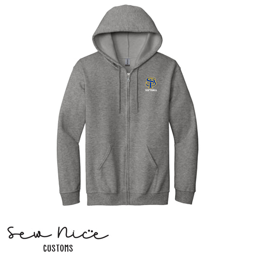 Embroidered SP Logo- Softball  - Full Zip