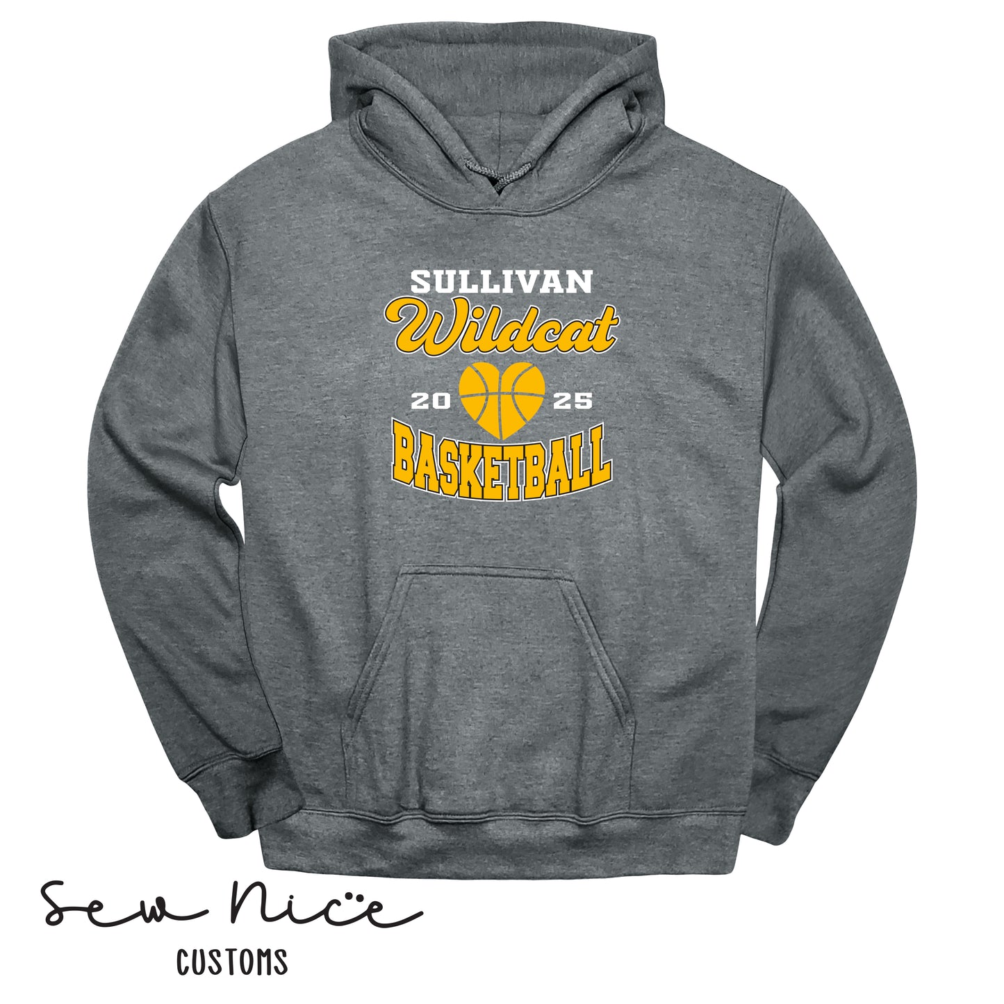 YOUTH Wildcat Heart Basketball Hoodie