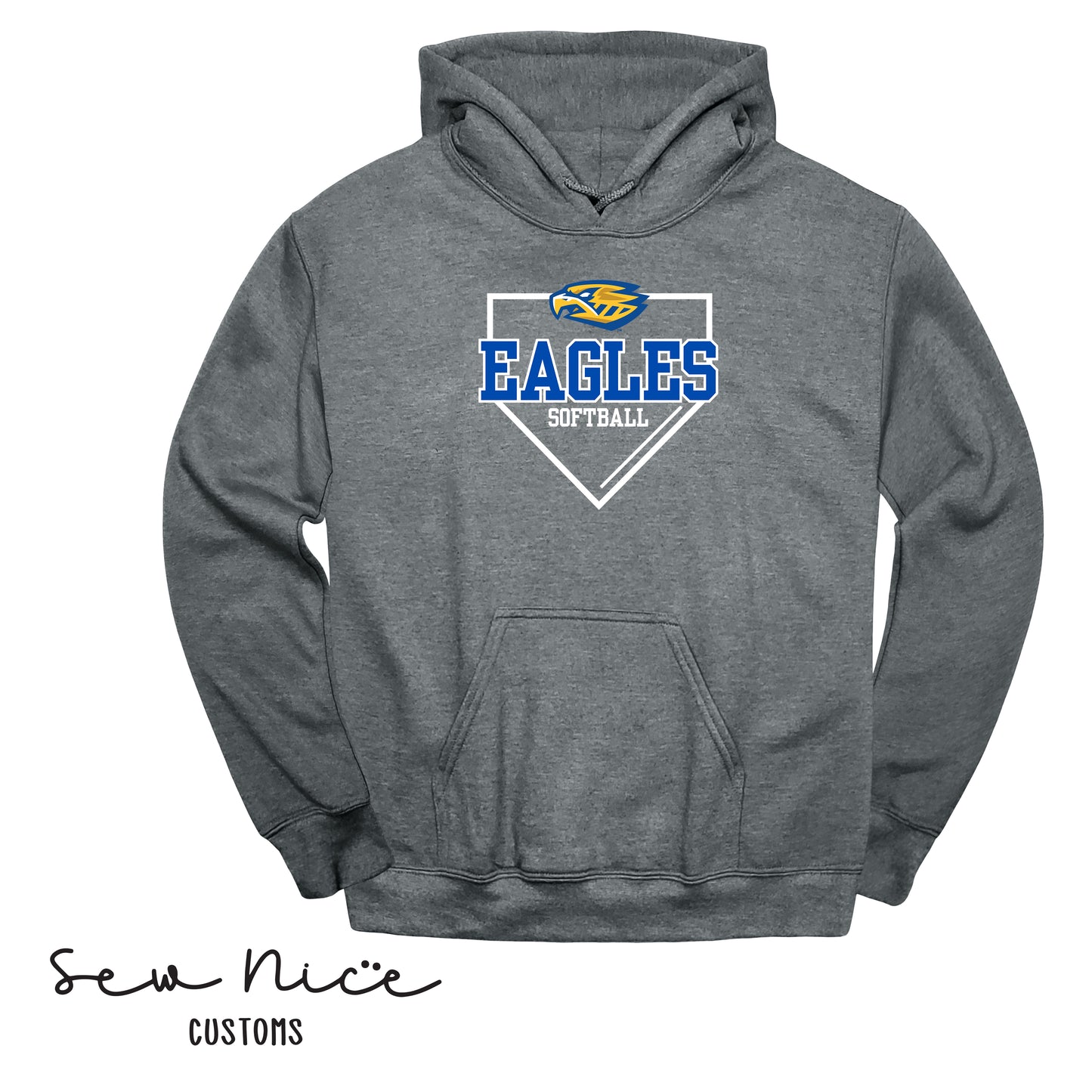 YOUTH Eagles Softball Plate- Hoodie