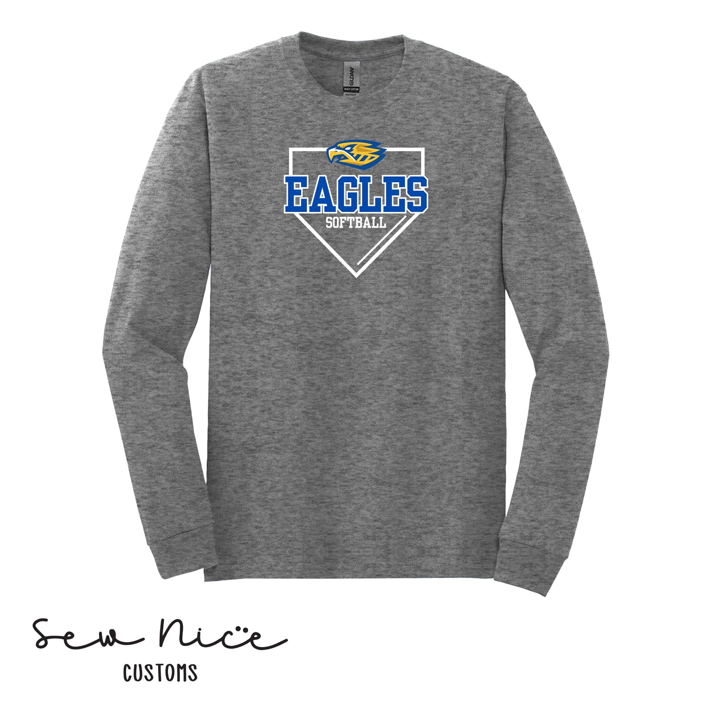Eagles Softball Plate - Long Sleeve Shirt