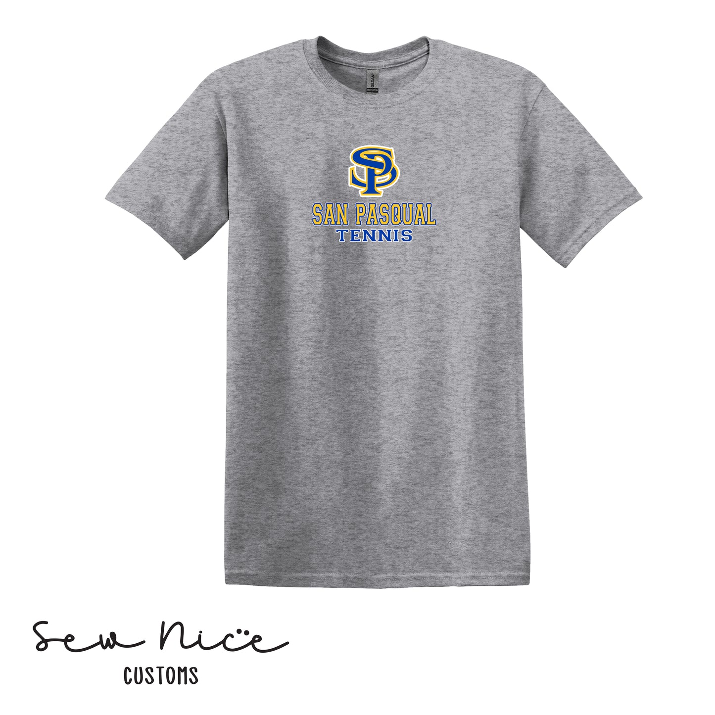 SP San Pasqual Tennis- Unisex Adult/Youth T-Shirt