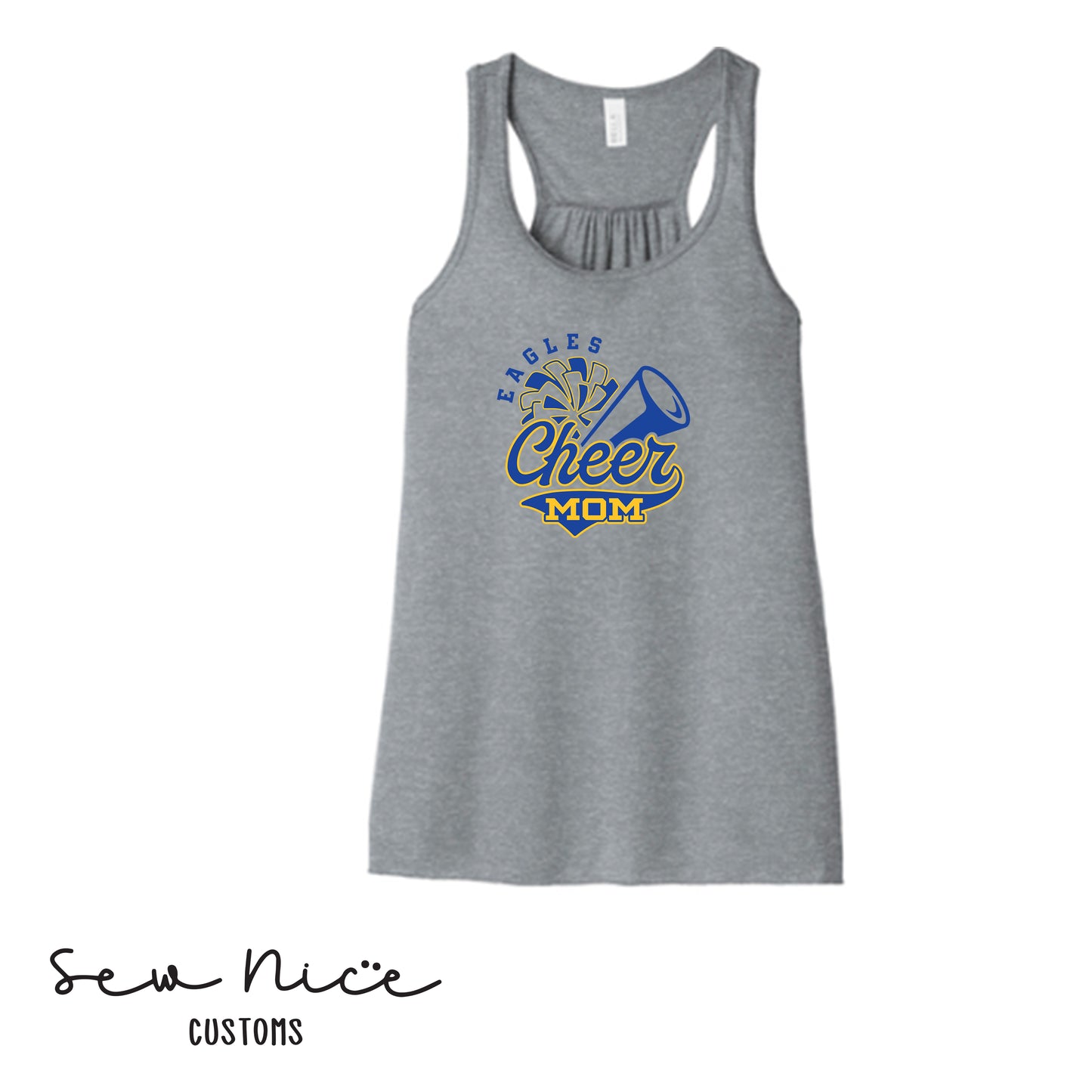 Eagles Cheer Mom- Ladies Bella Canvas Flowy Tank Top