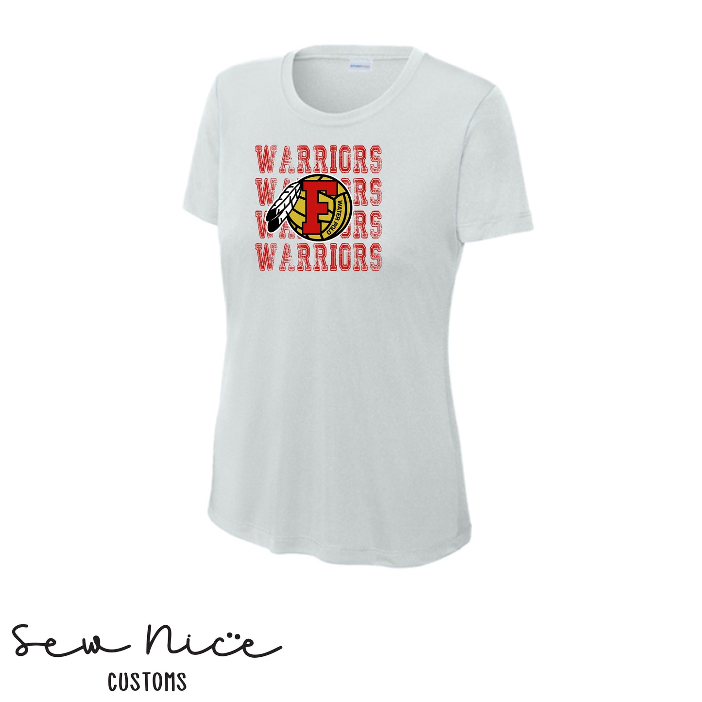 Warriors Stacked FHS Water Polo- Ladies Dri Fit Shirt