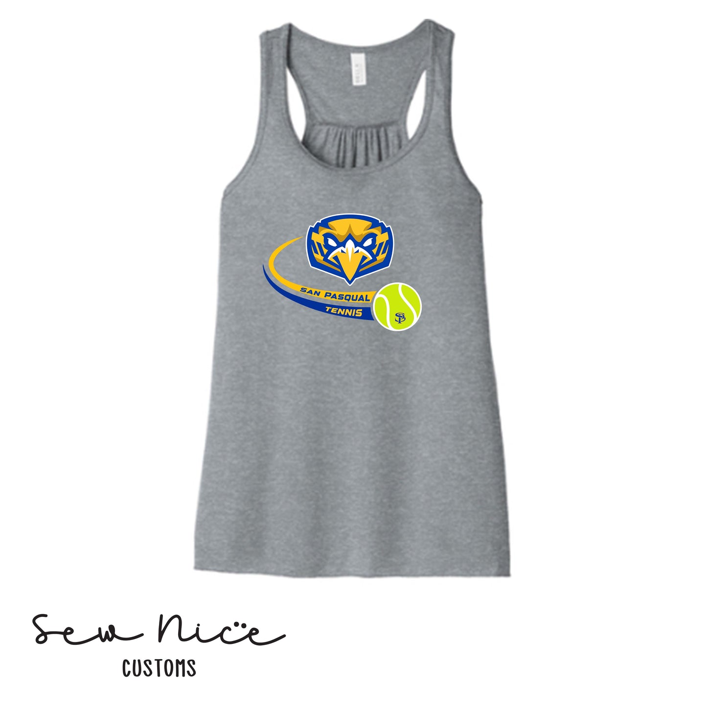 SP Eagles Swoosh Tennis- Ladies Bella Canvas Tank Top