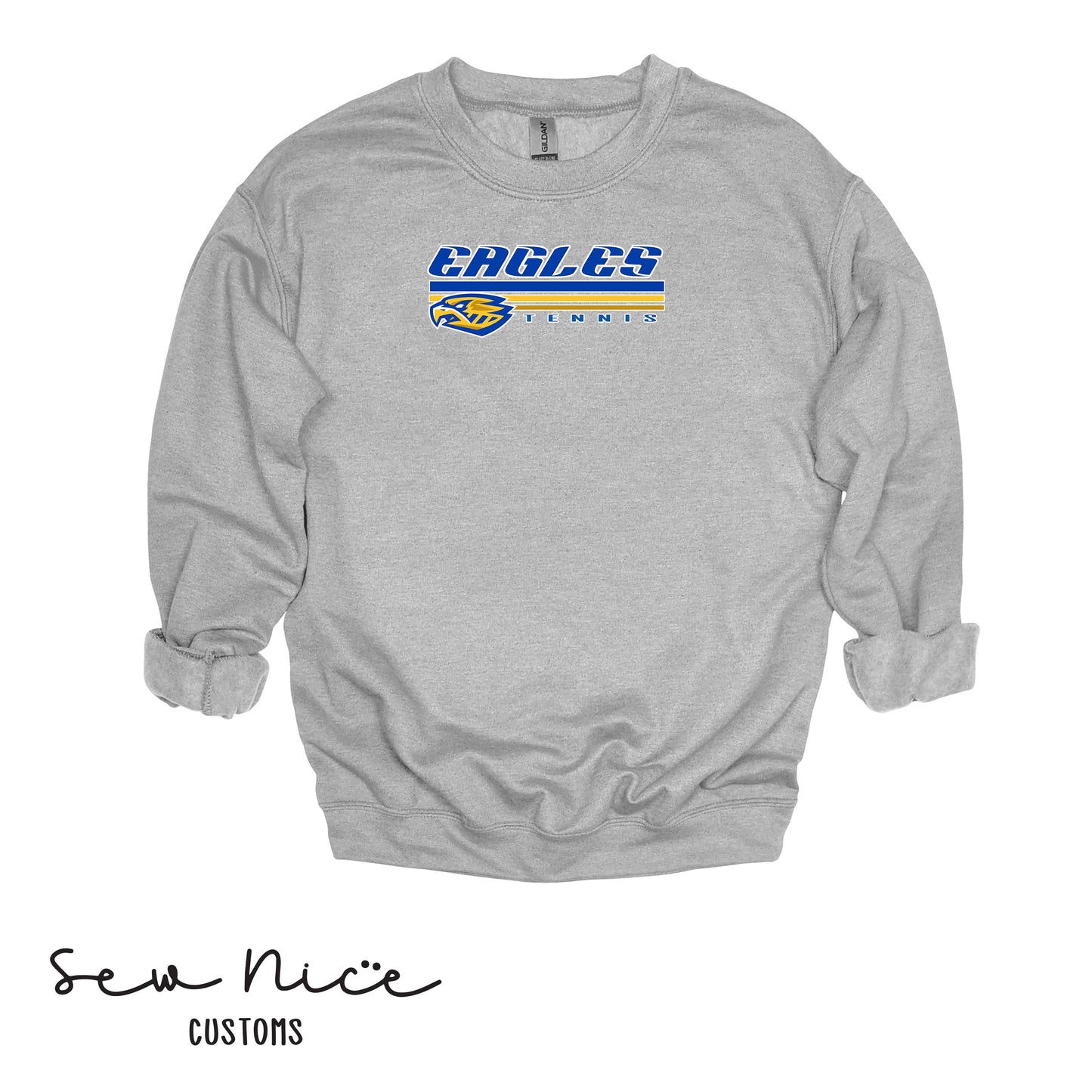 SP Eagles Lines- Tennis- Unisex Adult/Youth Crewneck Sweatshirt