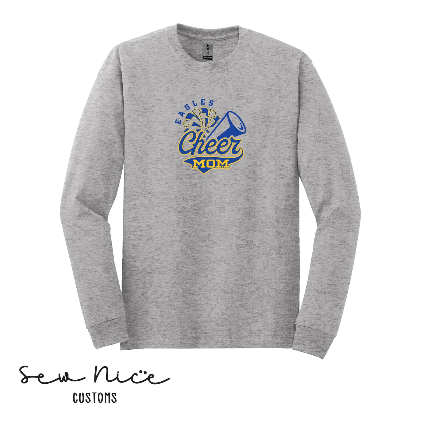 Eagles Cheer Mom- Unisex Adult Long Sleeve Shirt