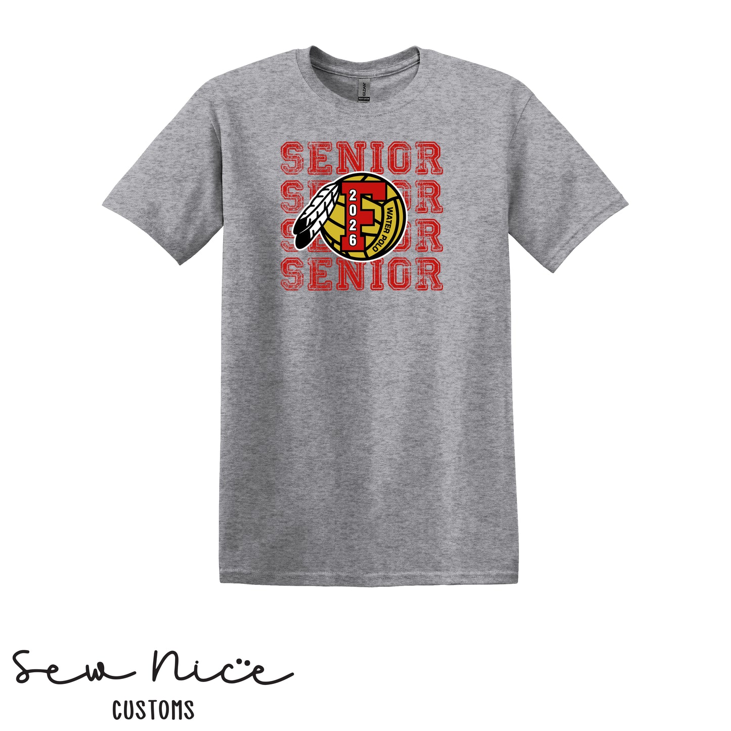 FHS Water Polo Stacked SENIOR 2026- Unisex Adult/Youth T-Shirt
