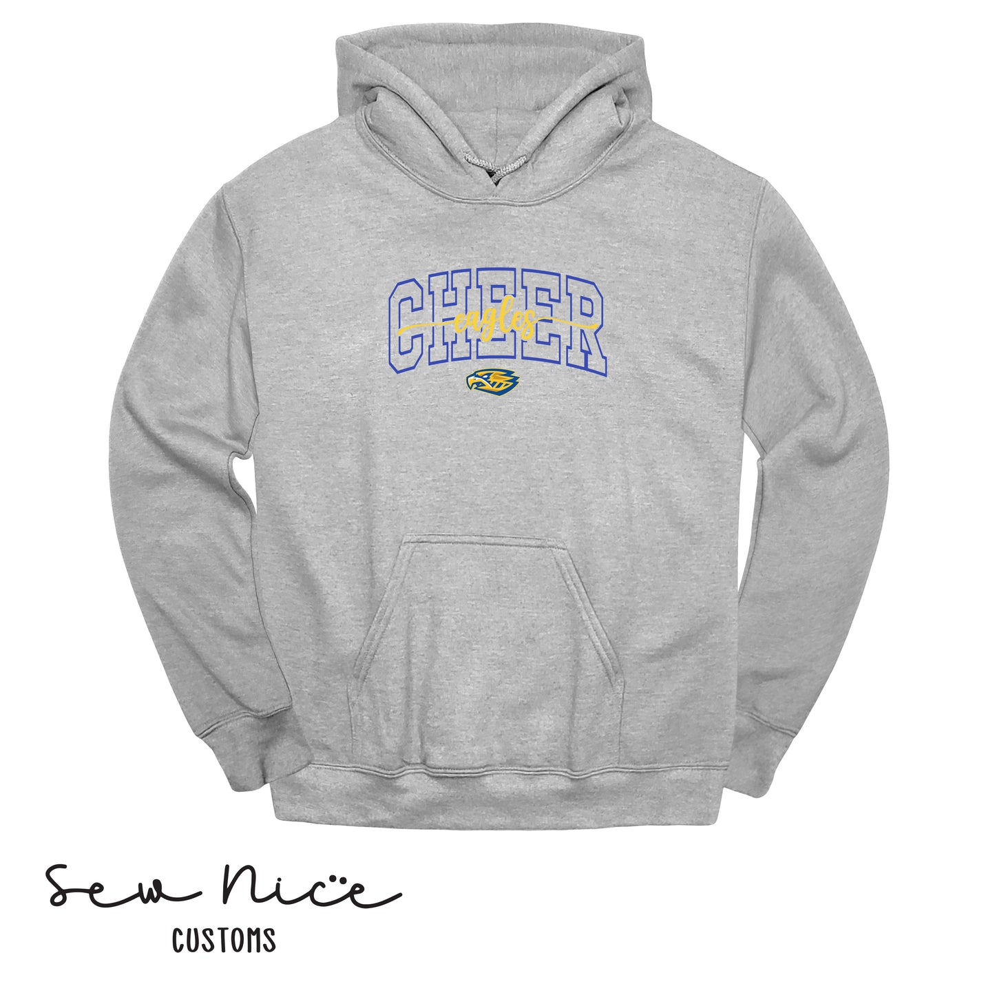 CHEER Eagles Script- Unisex Adult/Youth Hoodie