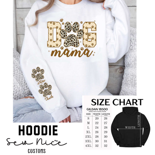 Dog Mom with Custom Sleeve- Unisex Hoodie