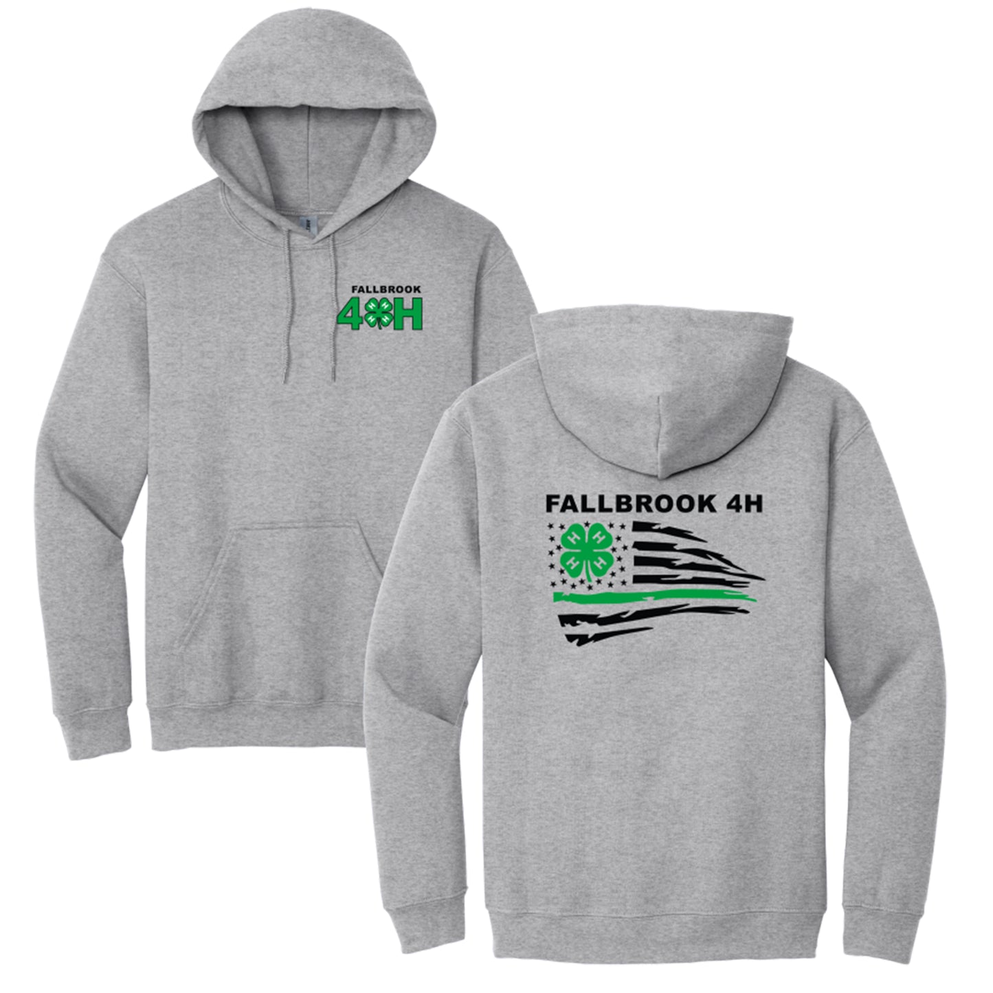 Fallbrook 4-H - YOUTH Hoodie -Left Chest/Back Design