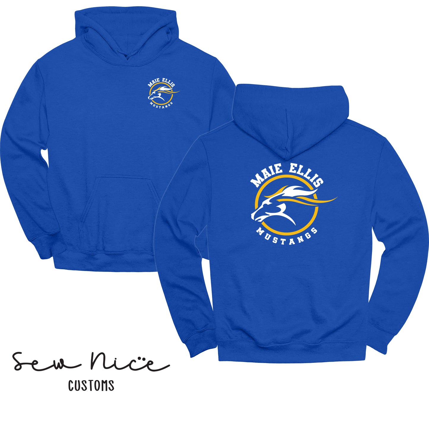 ADULT- Maie Ellis Logo Left Chest/Back Hoodie