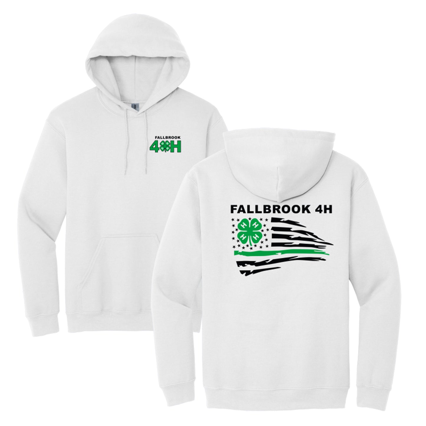 Fallbrook 4-H - YOUTH Hoodie -Left Chest/Back Design