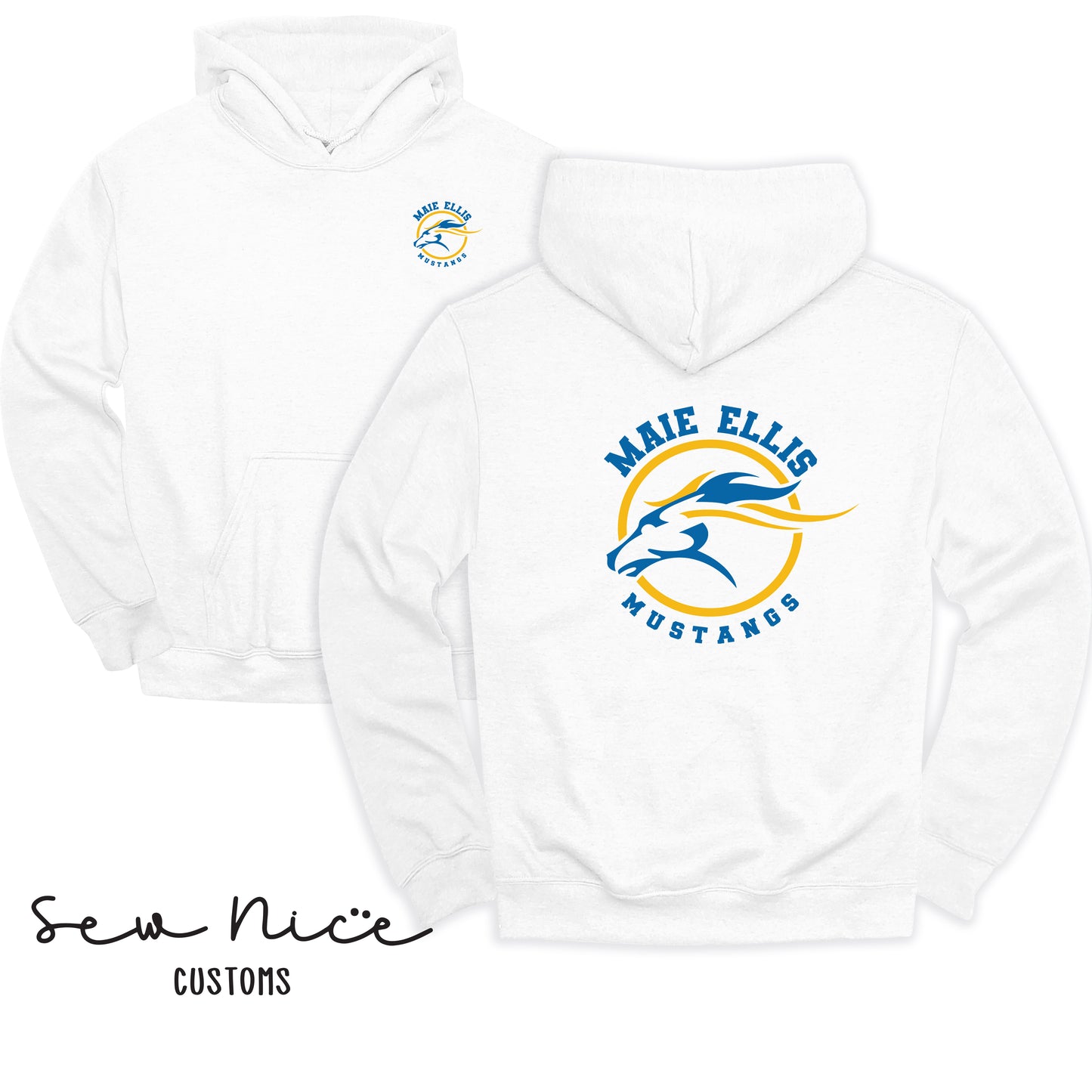 ADULT- Maie Ellis Logo Left Chest/Back Hoodie