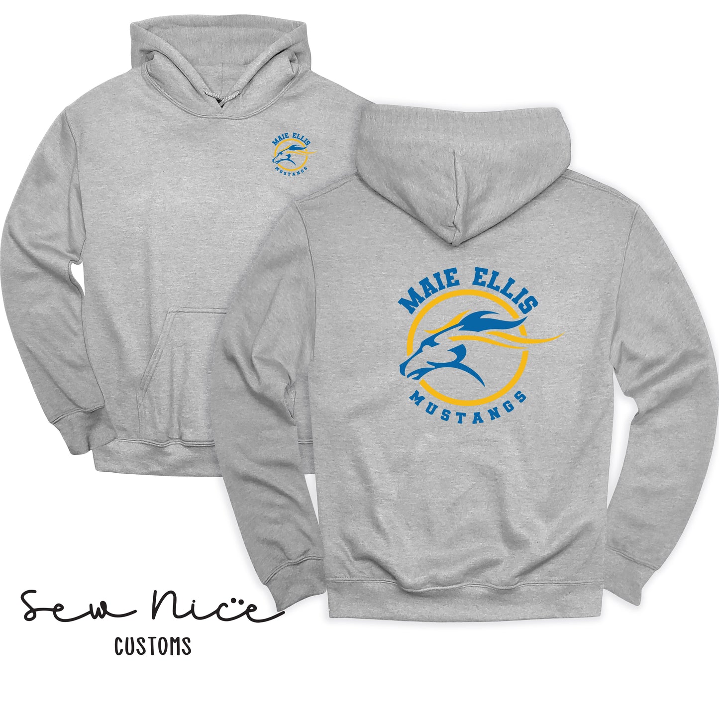 ADULT- Maie Ellis Logo Left Chest/Back Hoodie