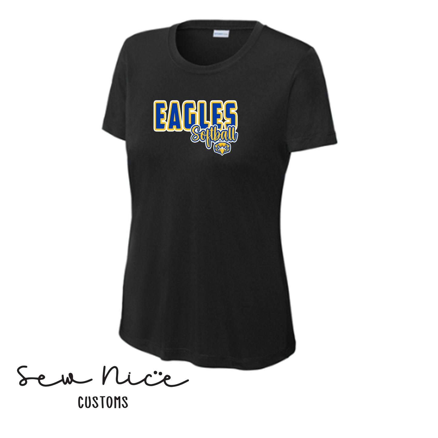 Eagle Softball Script- LADIES Dri Fit Shirt