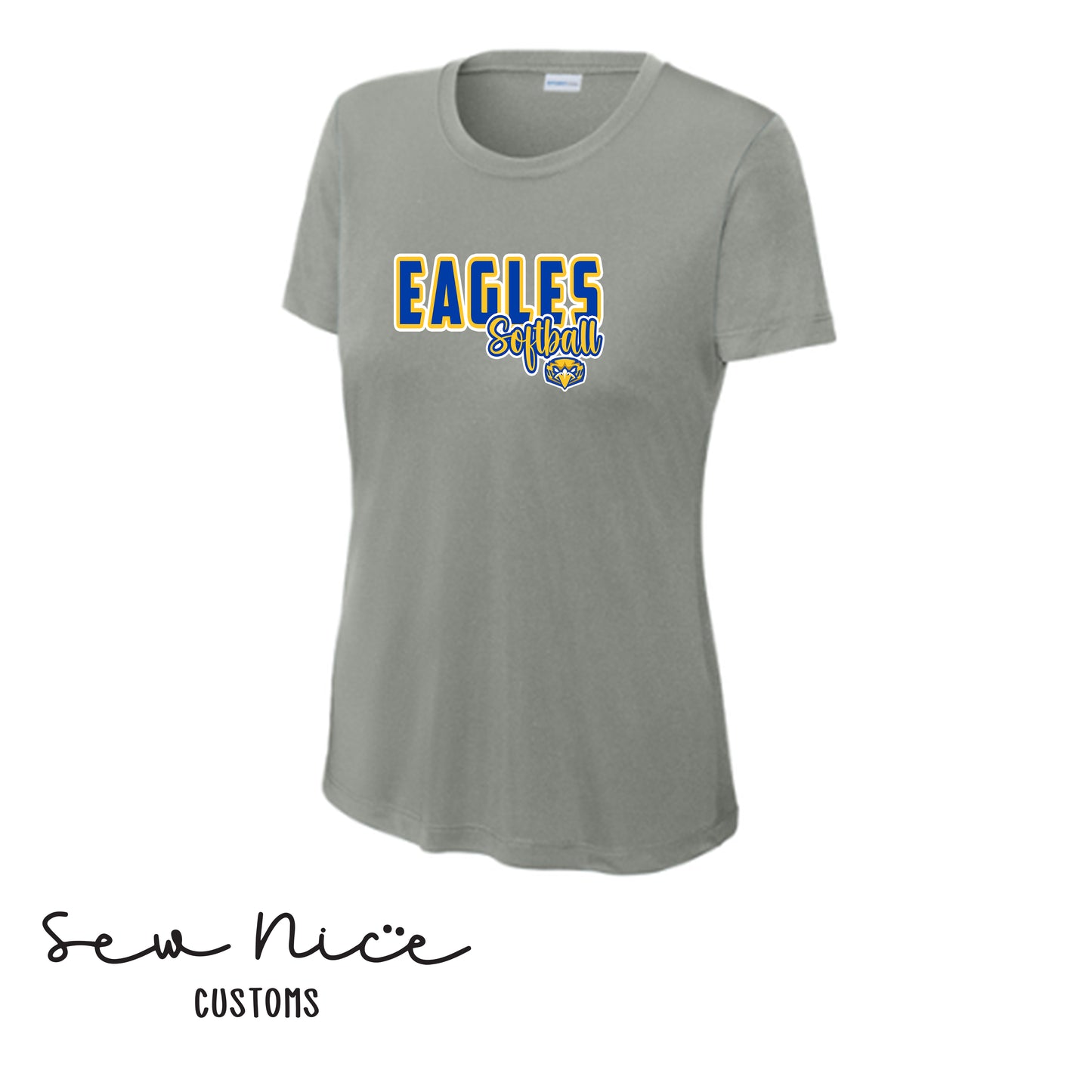 Eagle Softball Script- LADIES Dri Fit Shirt