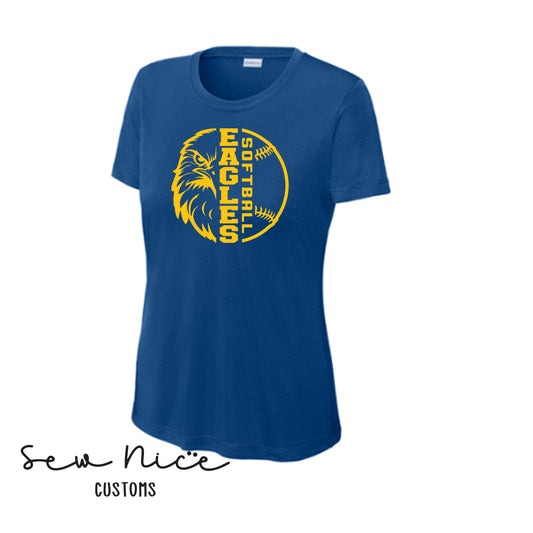 Eagle Face Softball- LADIES Dri Fit Shirt