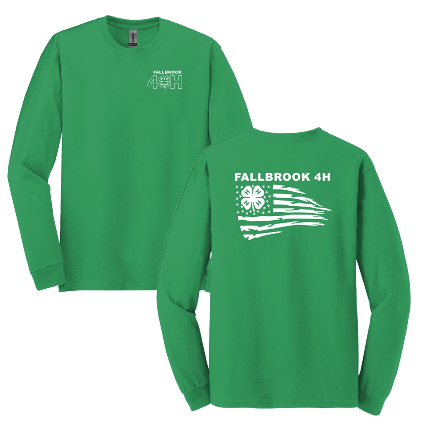 Fallbrook 4-H- ADULT Unisex Long Sleeve Shirt- Left Chest/Back Design
