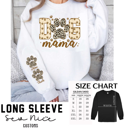 Dog Mom with Custom Sleeve- Unisex Long Sleeve Shirt
