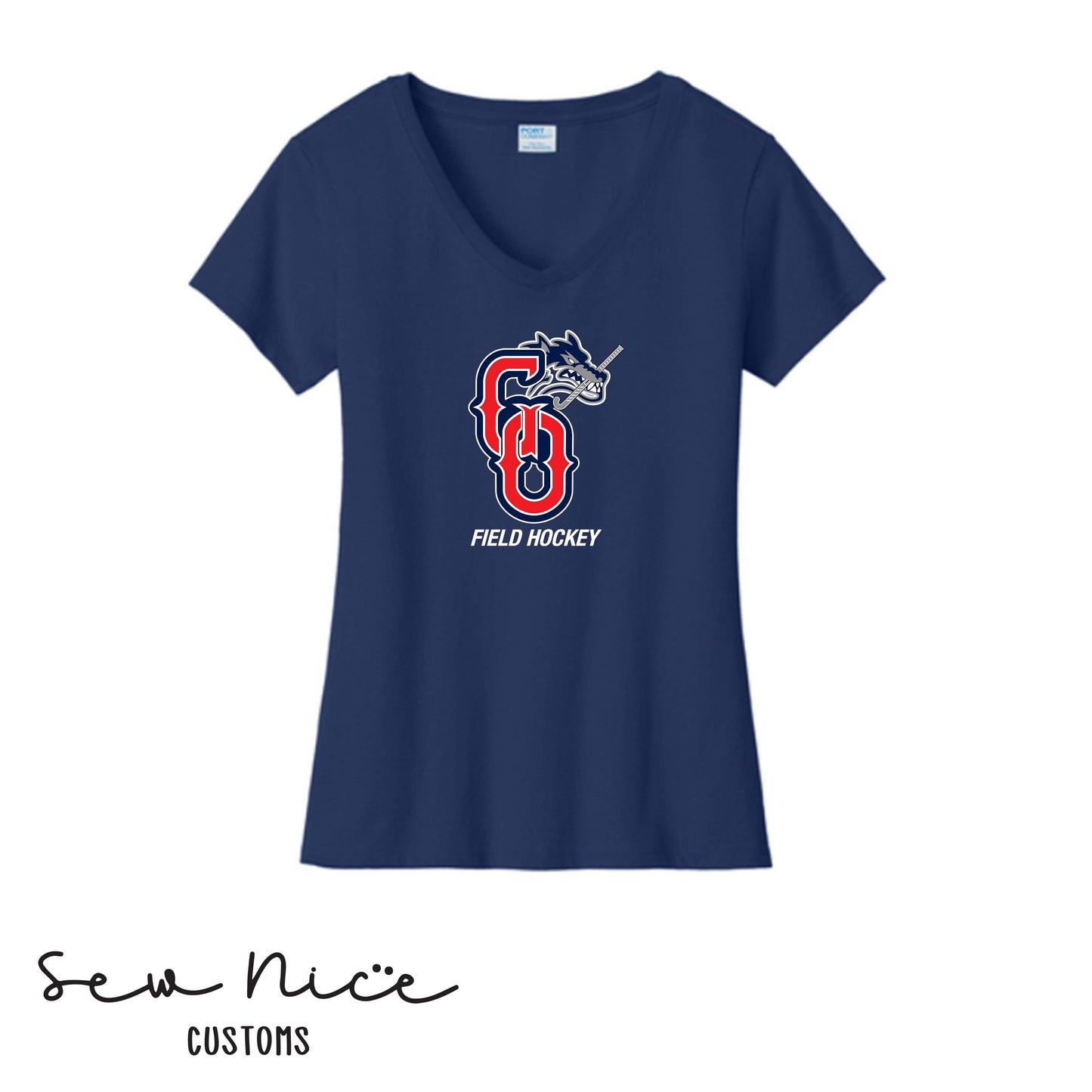 Go Field Hockey- Ladies V-Neck Shirt