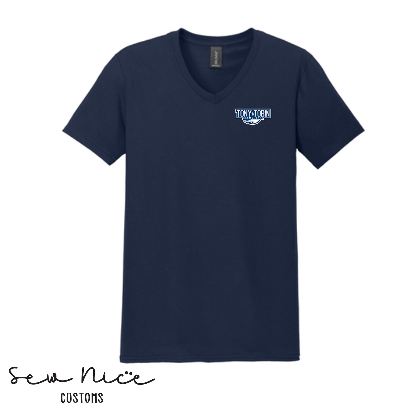 Tony Tobin Traditional Logo- Unisex Adult V-Neck Shirt
