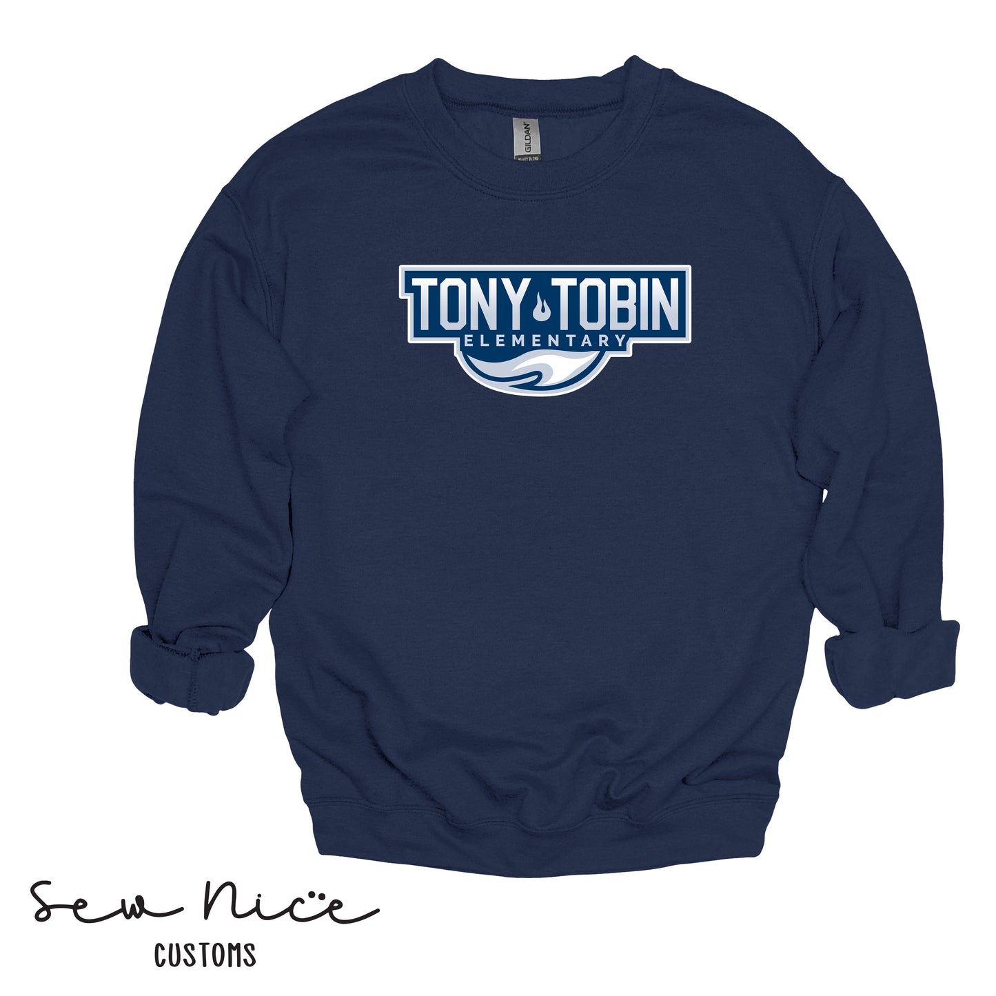Tony Tobin Traditional Logo-Unisex Adult Crewneck Sweatshirt