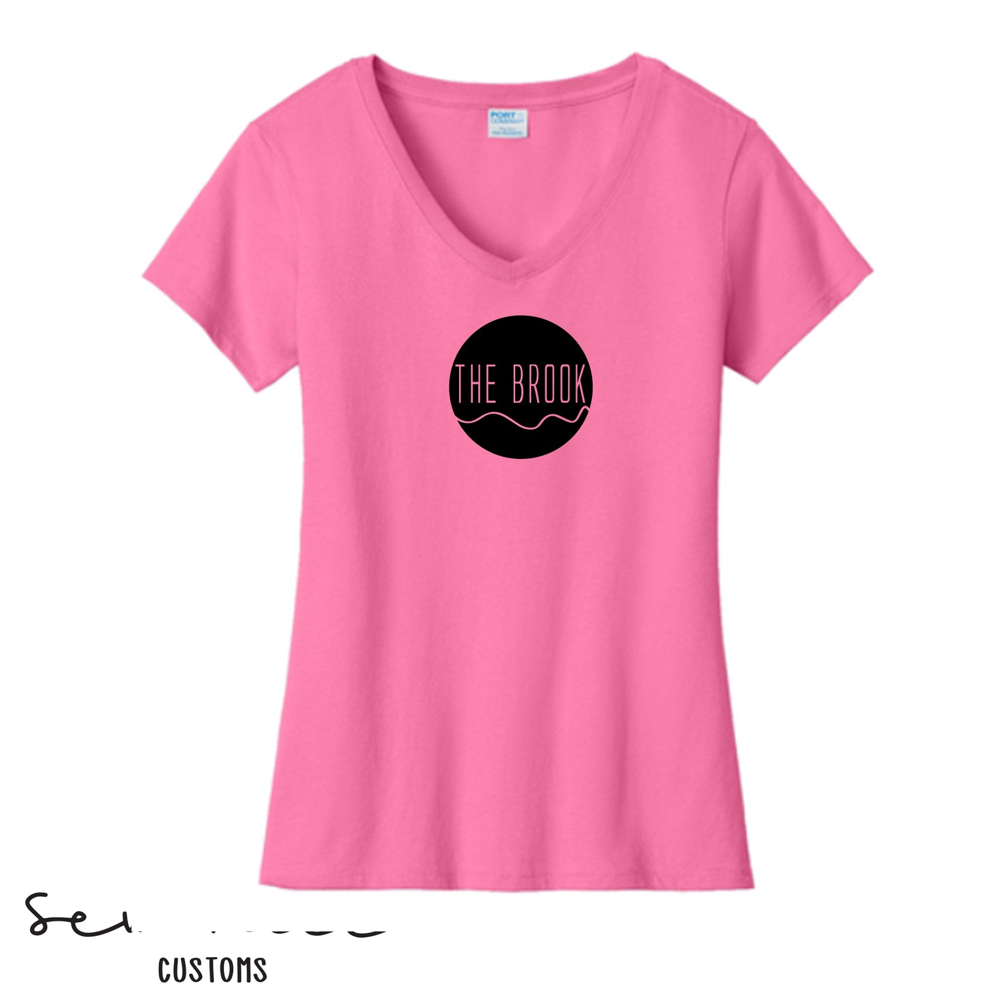 The Brook Logo- Ladies V-Neck Shirt