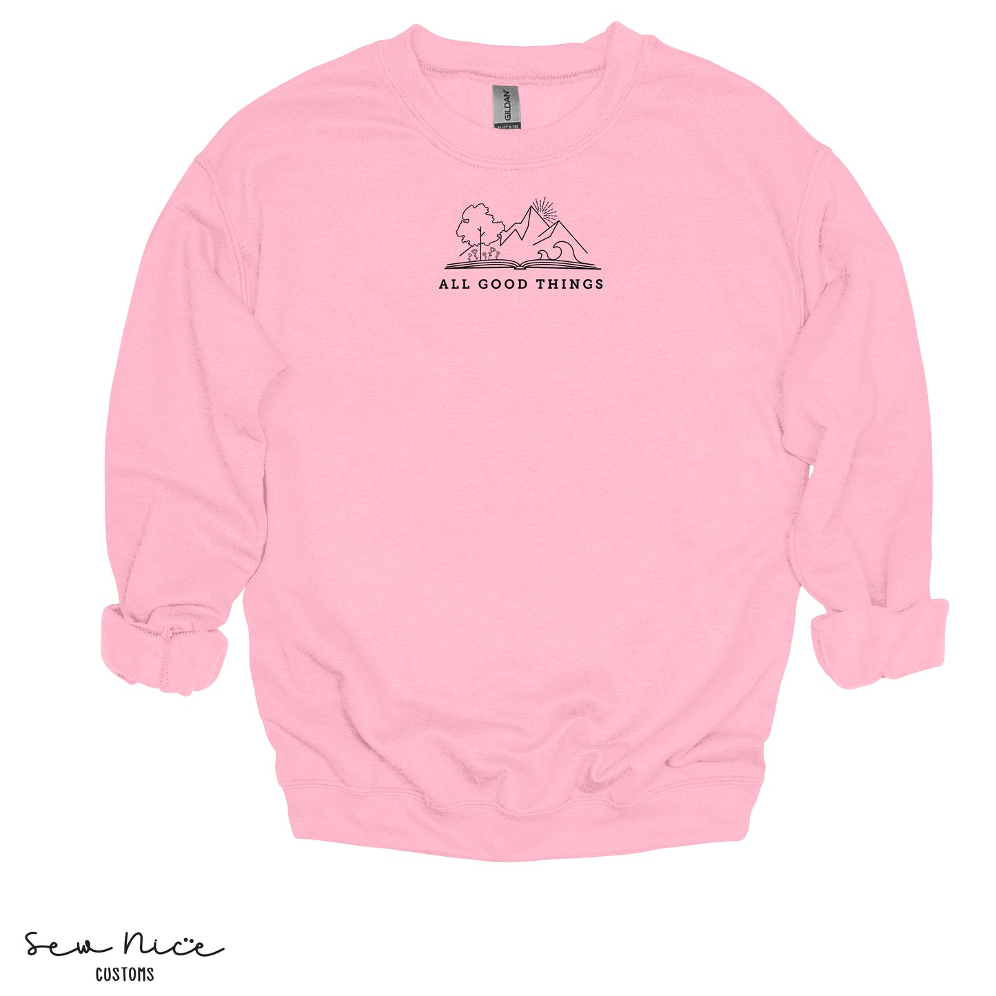All Good Things-EMBROIDERED- Unisex Adult/Youth Crewneck Sweatshirt